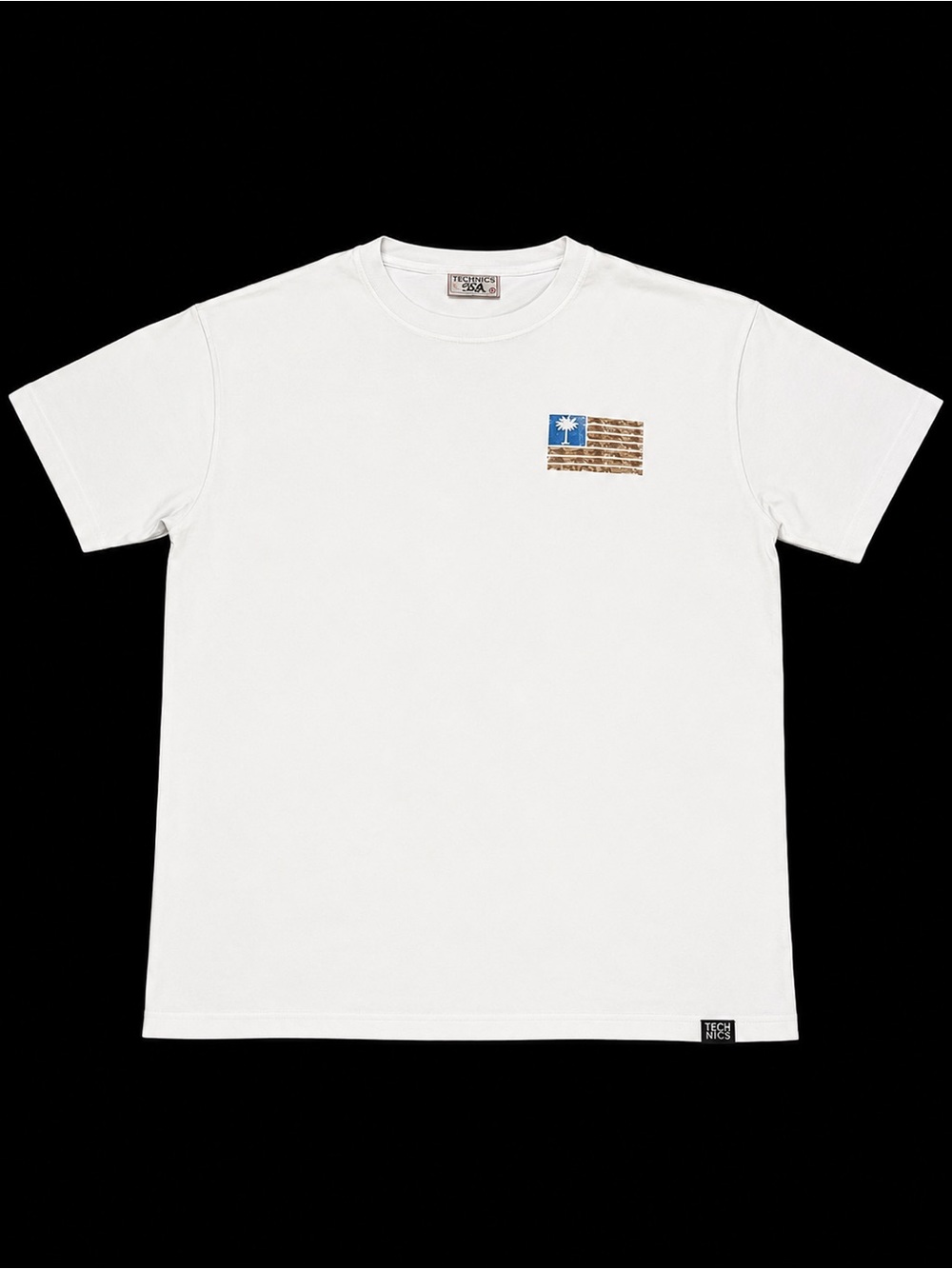 TechStyles Charleston SC Fish Flag Graphic Tee | Size Large